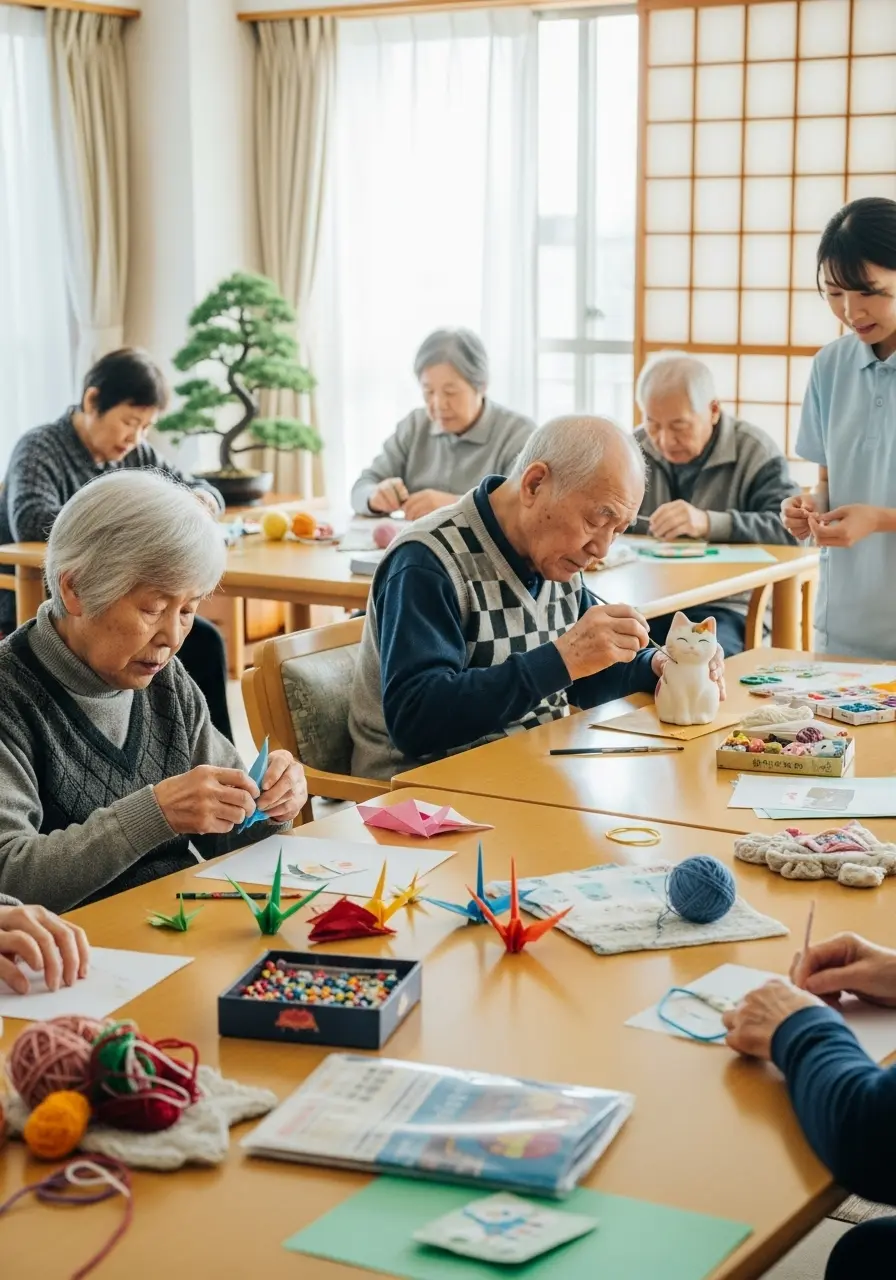 共有リビングでのハンドメイド活動